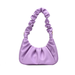 Colorful Pleated Cloud Handbag