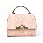 Load image into Gallery viewer, Pink Textured Lizard Top Handbag
