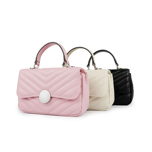Three Linear quilted leather crossbody handbags 