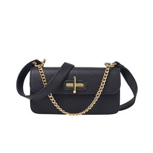 Black Convertible Chain Strap Shoulder Bag