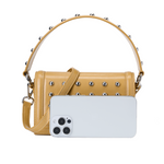 Load image into Gallery viewer, Cattle split leather rivet studded crossbody bag
