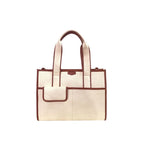 Carica l&#39;immagine nel visualizzatore di Gallery, Extra large natural zip top long handle canvas tote bag
