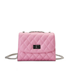Load image into Gallery viewer, Leather quilted handbags with chain strap
