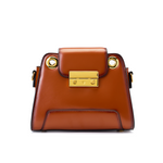Load image into Gallery viewer, Vintage Style Leather Handbags with Golden Chain
