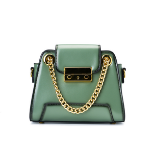 Vintage Style Leather Handbags with Golden Chain