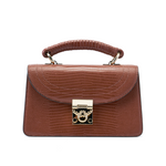 Load image into Gallery viewer, Lizard Printed Leather Square Bag
