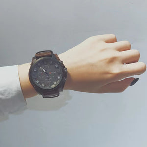FREE GIFTS: Black, brown and orange watches