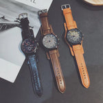 将图像加载到图库查看器中，免费礼物：黑色、棕色和橙色手表
