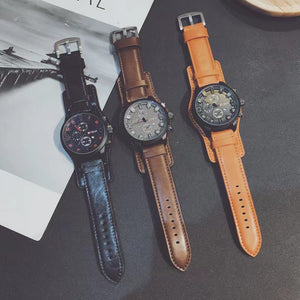免费礼物：黑色、棕色和橙色手表